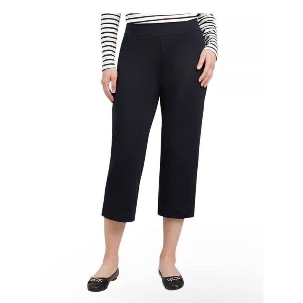 Lands' Ends Shore Stretch Knit Capri Black XS AL9